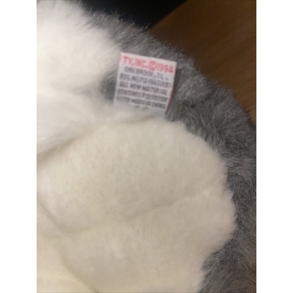 Ty Dakota Husky Dog Wolf 10" Stuffed Animal Plush 1994 Realistic Wolf Dog - Picture 15 of 16
